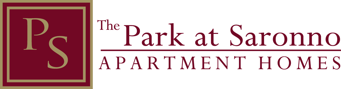 The logo for The Park at Saronno Apartment Homes.